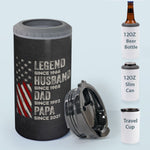 Legend, Husband, Dad And Grandpa - Personalized Can Cooler