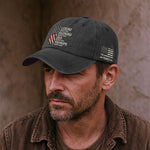 Legend, Husband, Dad And Grandpa - Personalized Distressed Denim Cap
