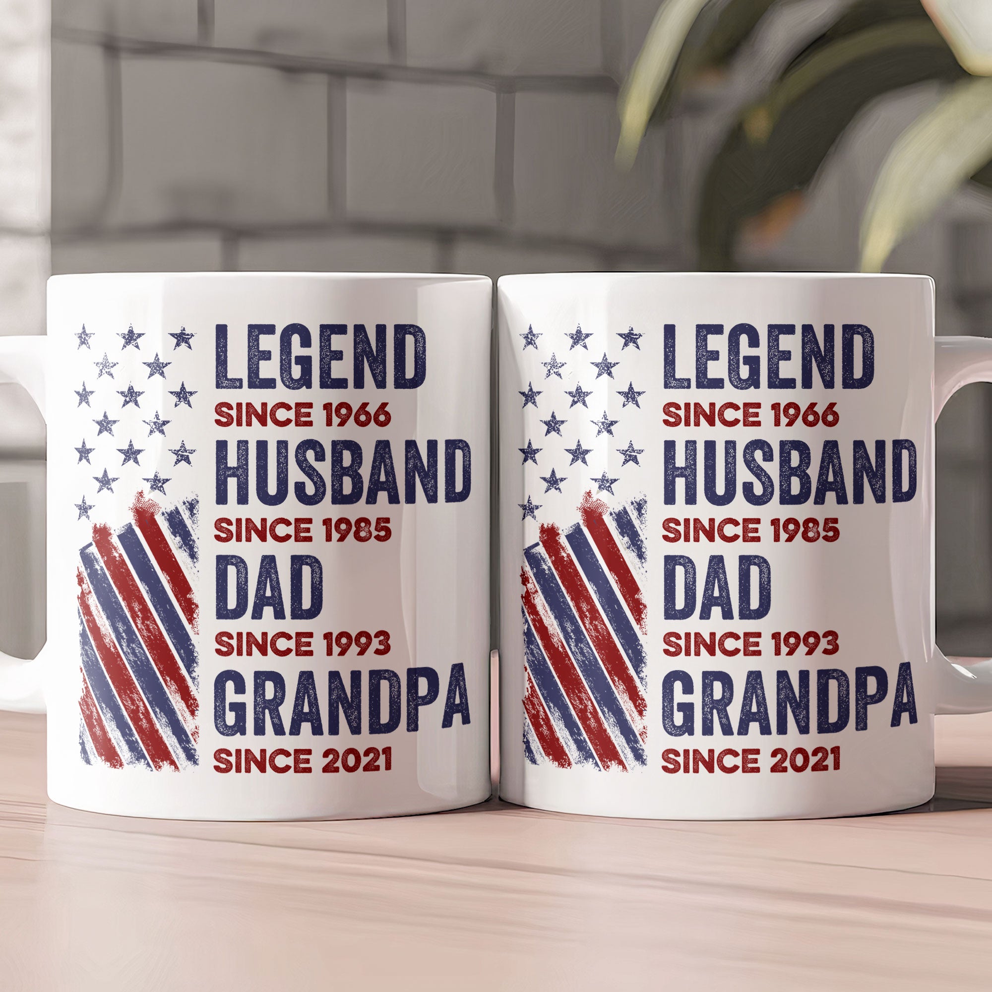 Legend, Husband, Dad And Grandpa - Personalized Mug