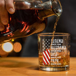 Legend, Husband, Dad And Grandpa - Personalized Whiskey Glass