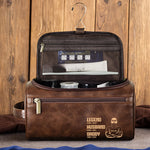 Legend, Husband, Daddy - Personalized Leather Toiletry Bag