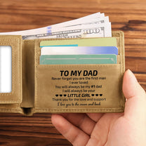 Legend, Husband, Daddy - Personalized Leather Wallet