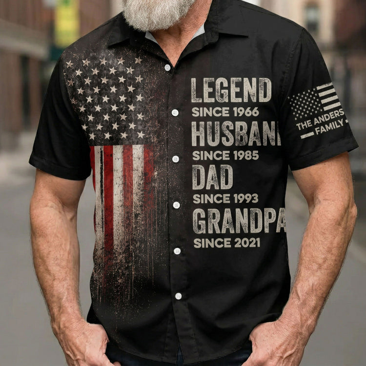 Legend,-Husband,-Dad-And-Grandpa-Custom-Family-Name-Personalized-Hawaiian-Shirt-2