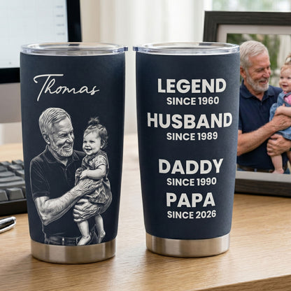 Legend-Husband-Daddy-Grandpa-Sketch-Art-Fathers-Day-Gift-For-Dad-Husband-Grandpa-Personalized-Tumbler-Cup-3