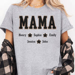 Leopard Border Title For Mom Grandma - Personalized Shirt
