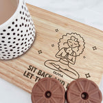 Let That S#!T Go - Personalized Custom Engraved Wooden Tea & Biscuit Board