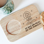 Let That S#!T Go - Personalized Custom Engraved Wooden Tea & Biscuit Board
