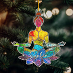 Let That Sh!T Go Stained Glass Color - Personalized Ornament