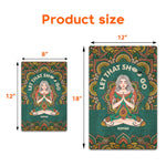 Let That Go - Personalized Metal Sign - Birthday, Funny Gift For Yoga Lover