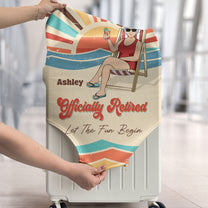 Let The Fun Begin Retirement - Personalized Luggage Cover