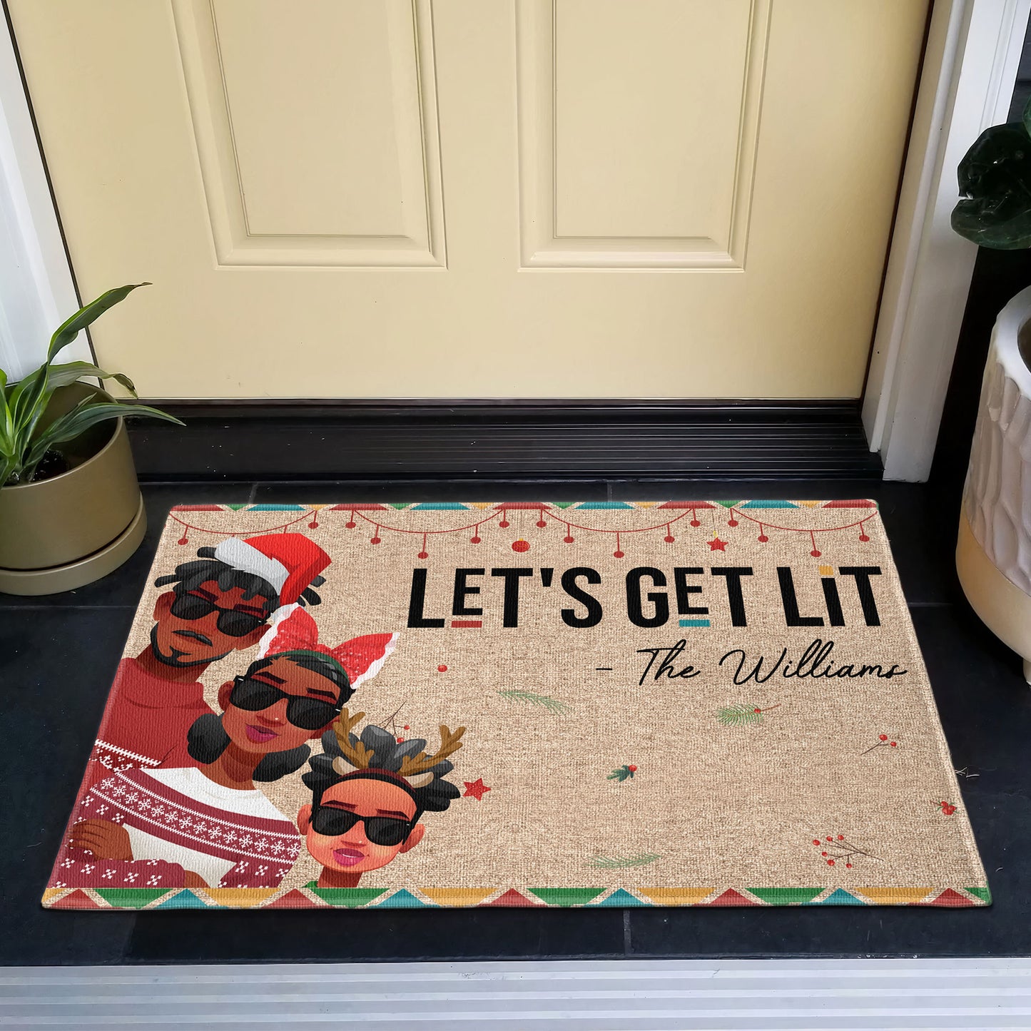 Let's Get Lit - Personalized Doormat
