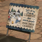 Let's Sit By The Campfire - Personalized Folding Chair Cover