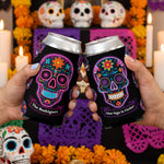 Let'S-Fiesta-Mexican-Florals-Fiesta-Dia-De-Los-Muertos-Personalized-Can-Cooler2