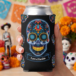 Let'S-Fiesta-Mexican-Florals-Fiesta-Dia-De-Los-Muertos-Personalized-Can-Cooler4