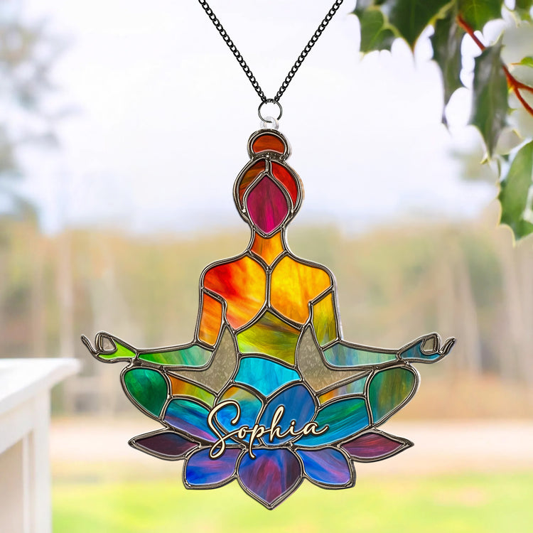 Let-That-Sht-Go-Colorful-Yoga-Personalized-Window-Hanging-Suncatcher-2