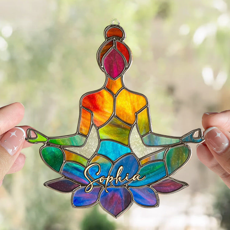 Let-That-Sht-Go-Colorful-Yoga-Personalized-Window-Hanging-Suncatcher-3