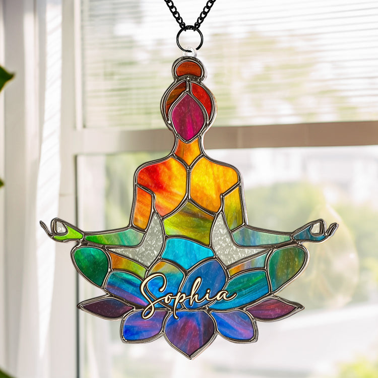 Let-That-Sht-Go-Colorful-Yoga-Personalized-Window-Hanging-Suncatcher-4