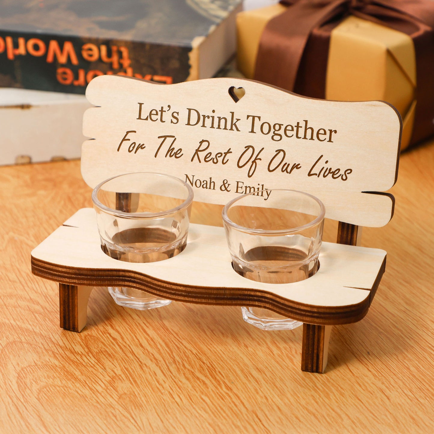 Let’s Drink Together For The Rest Of Our Lives - Personalized Liquor Bench