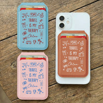 Let's Travel The World - Personalized Wallet Compatible With Magsafe