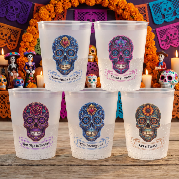 Let's-Fiesta-Mexican-Cinco-De-Mayo-Florals-Fiesta-Dia-De-Los-Muertos-Personalized-Cups