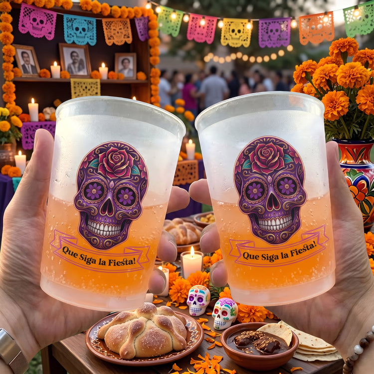 Let's-Fiesta-Mexican-Cinco-De-Mayo-Florals-Fiesta-Dia-De-Los-Muertos-Personalized-Cups