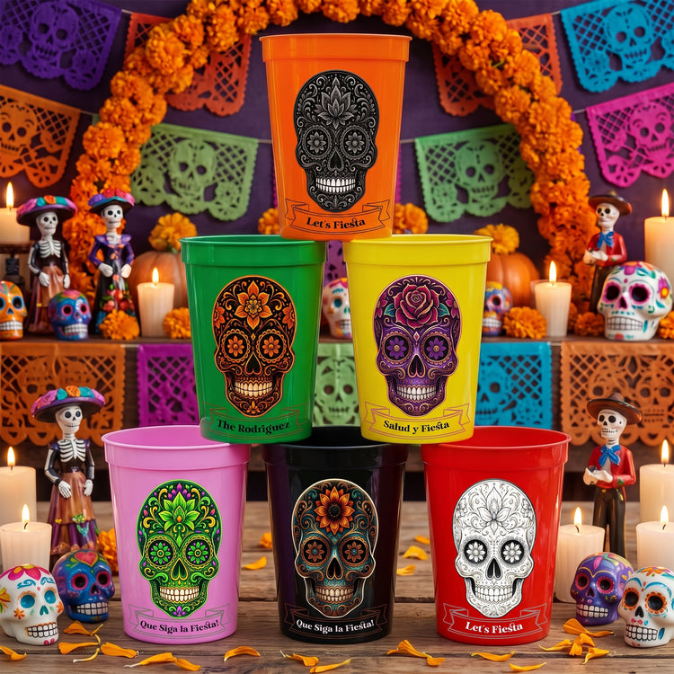 Let's-Fiesta-Mexican-Dia-De-Los-Muertos-Party-Personalized-Cups-1