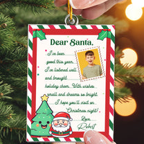 Letter Custom Santa I've Been Good This Year - Personalized Acrylic Photo Ornament