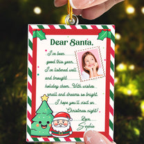 Letter Custom Santa I've Been Good This Year - Personalized Acrylic Photo Ornament