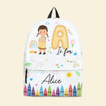 Letter School Kid - Personalized Kid Backpack