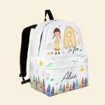 Letter School Kid - Personalized Kid Backpack