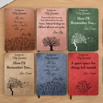 Letter To Loved One Grief & Remembrance Book - Memorial Journal - Personalized Leather Journal