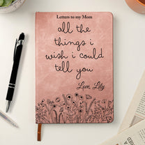 Letter To Loved One Grief & Remembrance Book - Memorial Journal - Personalized Leather Journal