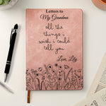 Letter To Loved One Grief & Remembrance Book - Memorial Journal - Personalized Leather Journal