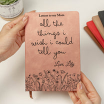 Letter To Loved One Grief & Remembrance Book - Memorial Journal - Personalized Leather Journal