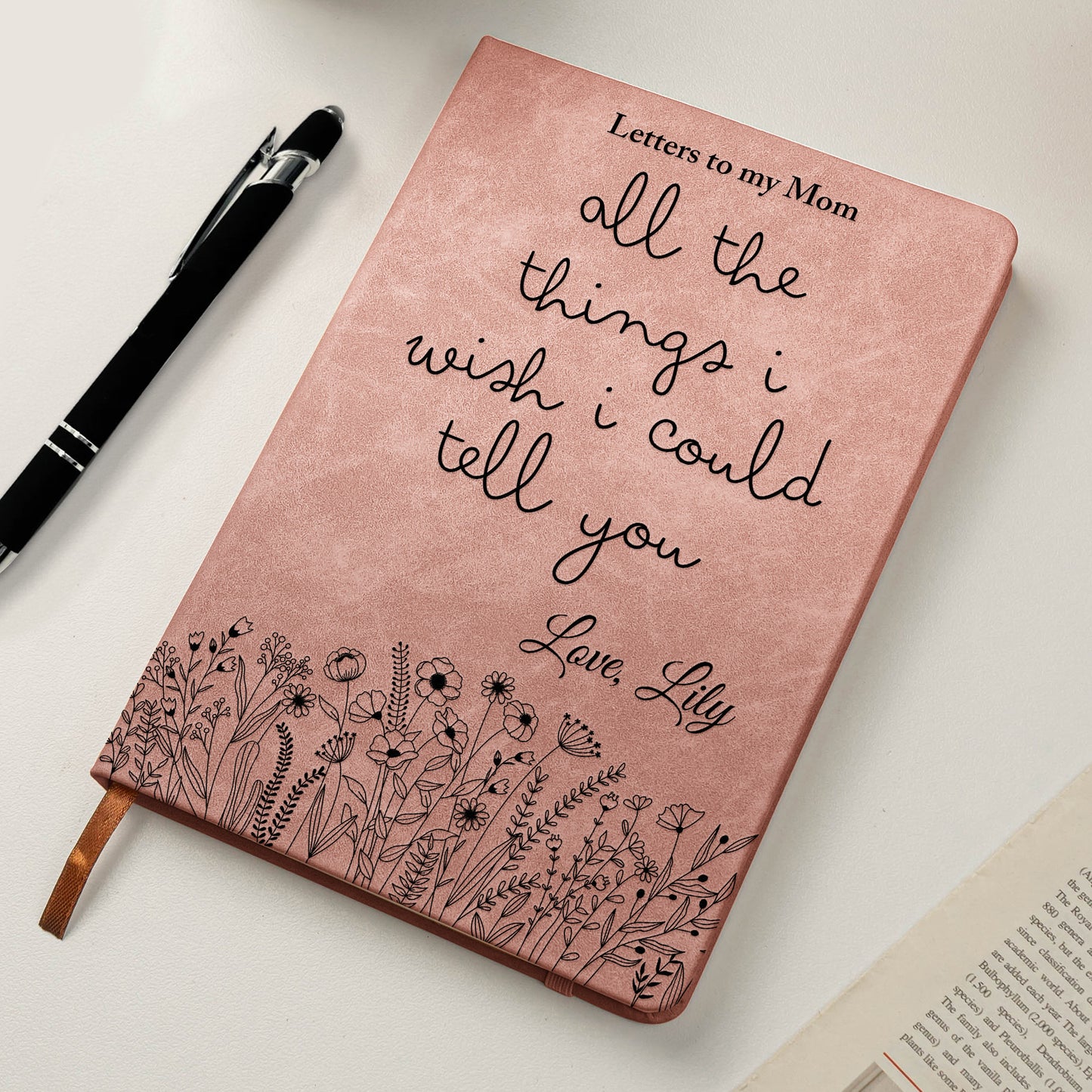 Letter To Loved One Grief & Remembrance Book - Memorial Journal - Personalized Leather Journal