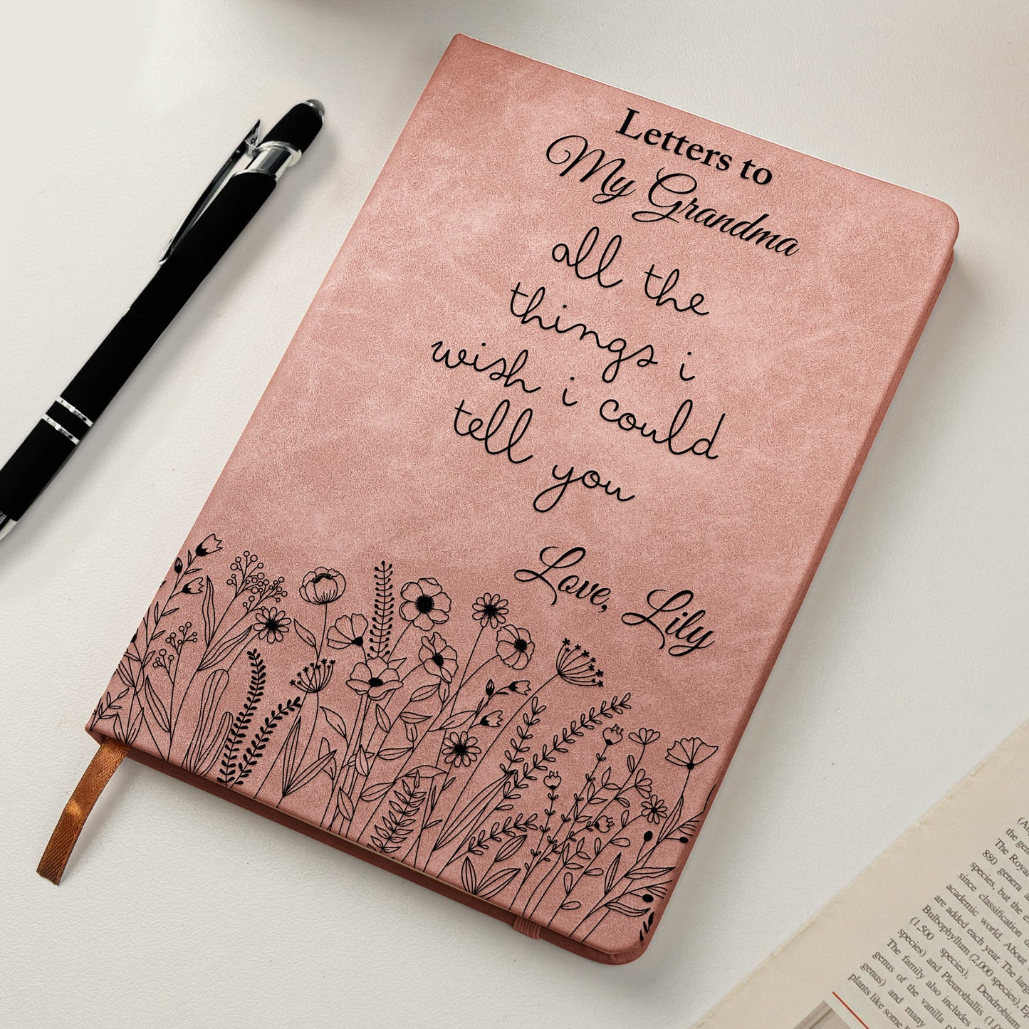 Letter To Loved One Grief & Remembrance Book - Memorial Journal - Personalized Leather Journal