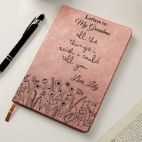 Letter To Loved One Grief & Remembrance Book - Memorial Journal - Personalized Leather Journal