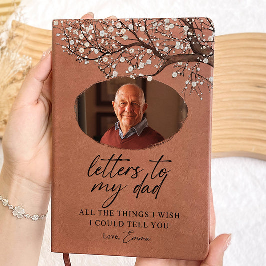 Letters To My Dad - Personalized Photo Leather Journal