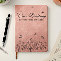 Letters To My Daughter, Sister, Mom, Friend - Memory Keepsake For Her - Personalized Leather Journal