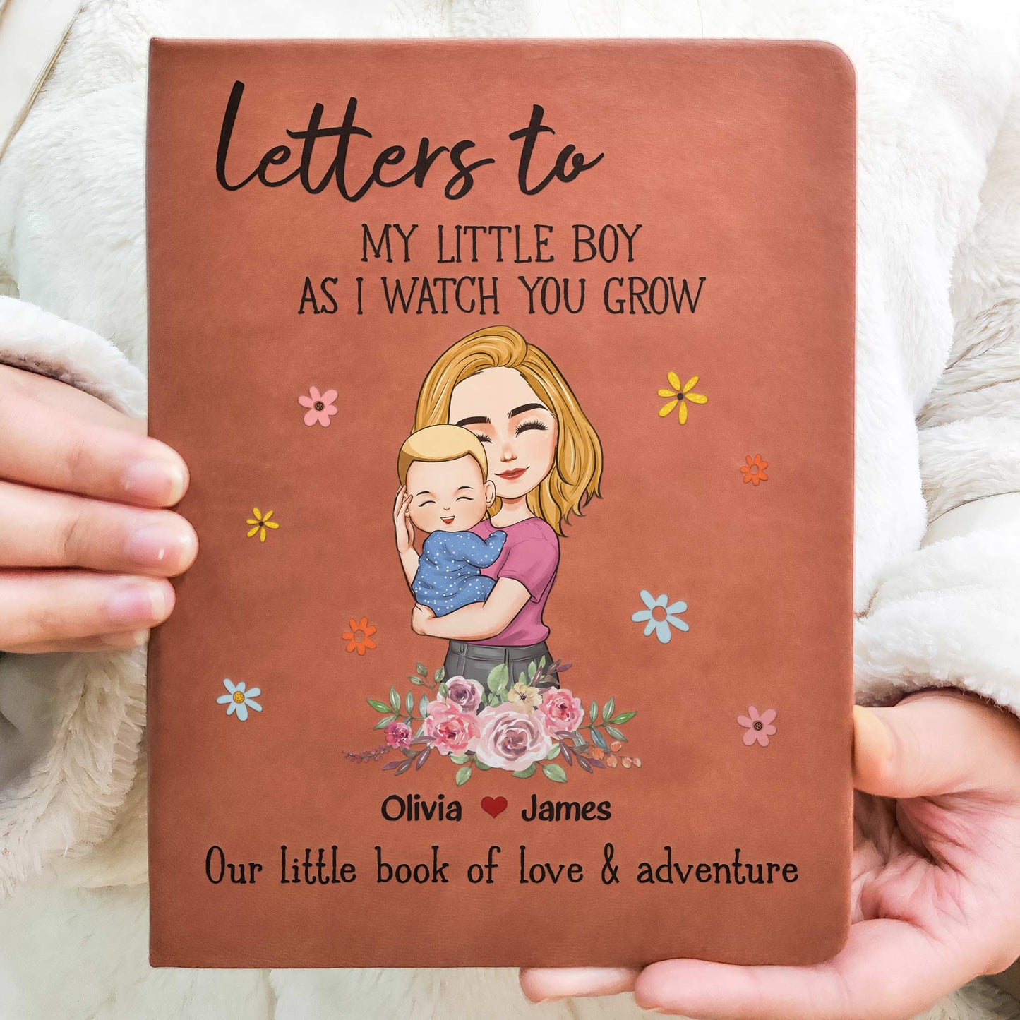 Letters To My Little Kids - Personalized Leather Journal