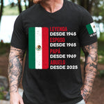 Leyenda Papá Abuelo - Hispanic, Mexico, Puerto Rico, El Salvador, Cuba, Dr - Personalized Shirt