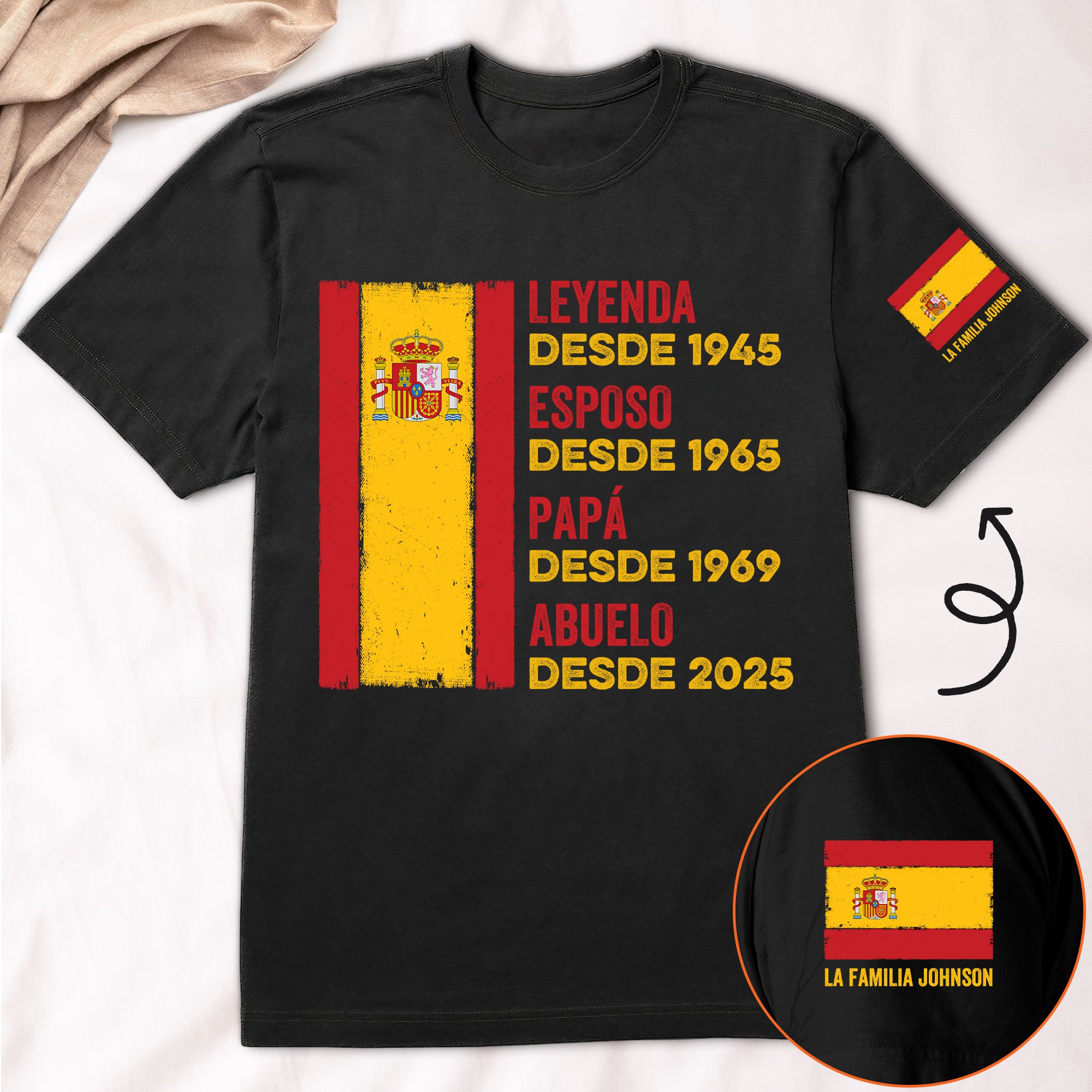 Leyenda Papá Abuelo - Hispanic, Mexico, Puerto Rico, El Salvador, Cuba, Dr - Personalized Shirt