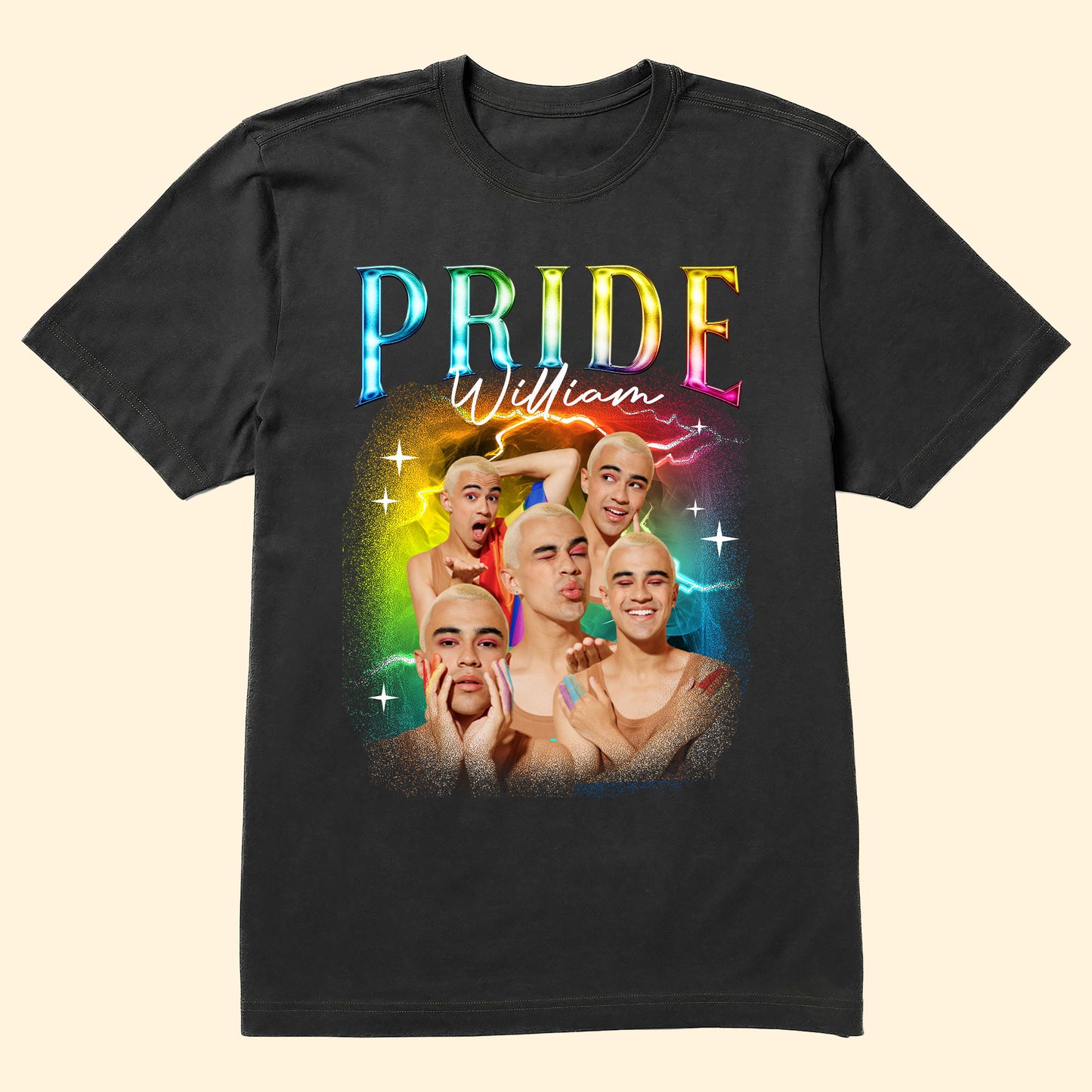 Lgbt Pride With Name - Personalized Photo Shirt