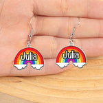 LGBTQ+ Pride Flag - Personalized Acrylic Earrings