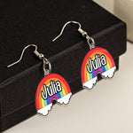LGBTQ+ Pride Flag - Personalized Acrylic Earrings