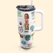 Life Is A Journey - Personalized Photo 40oz Tumbler With Straw