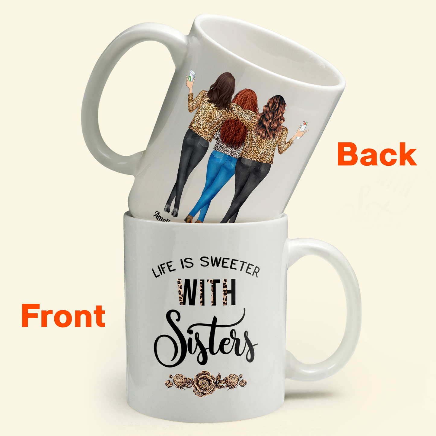 Life Is Better And Sweeter With Sisters - Personalized Mug - Birthday Gift For Sisters, Sistas