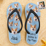 Life Is Better In Flip Flops Custom Photo - Personalized Photo Flip Flops