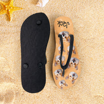 Life Is Better In Flip Flops Custom Photo - Personalized Photo Flip Flops