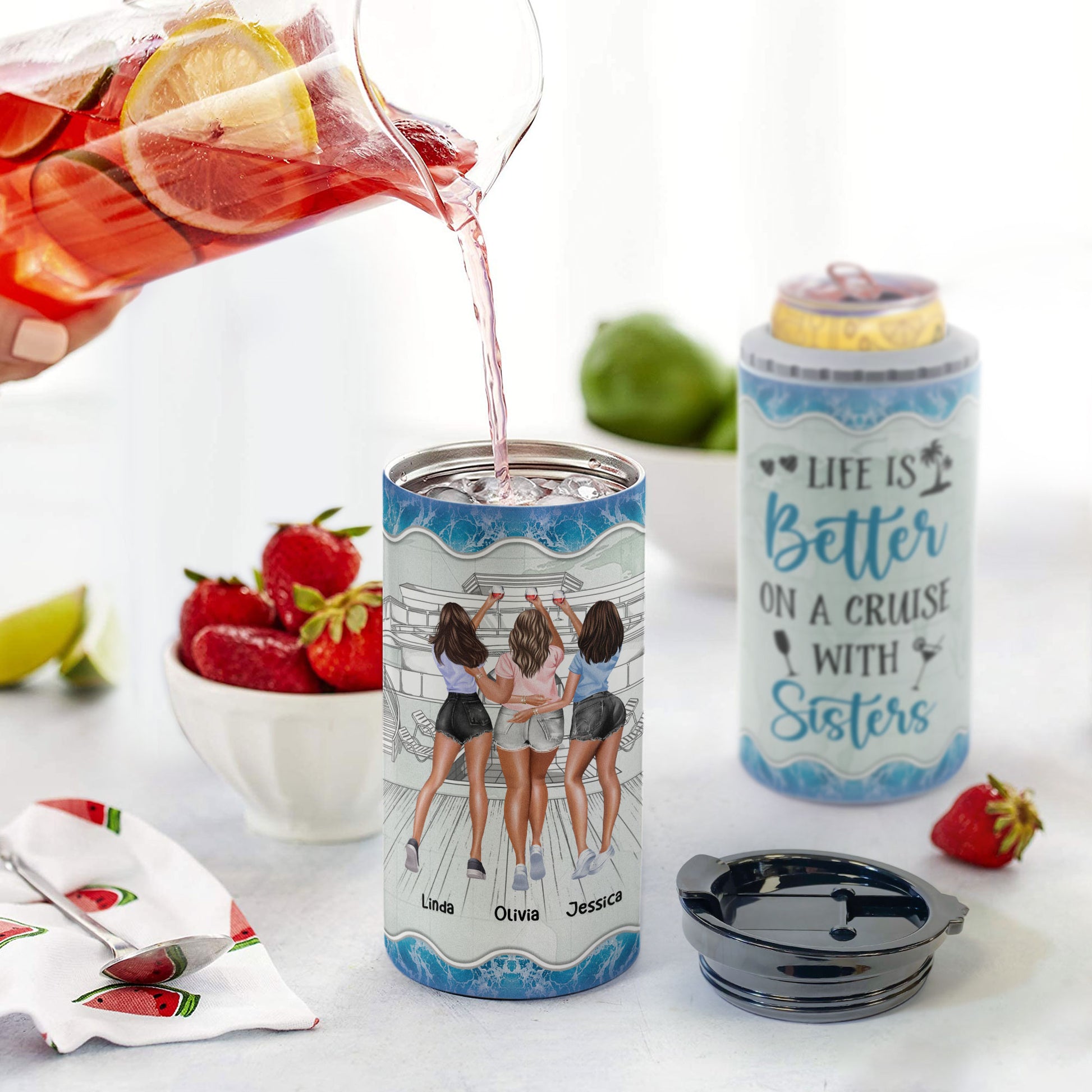 Life Is Better On A Cruise - Personalized Can Cooler